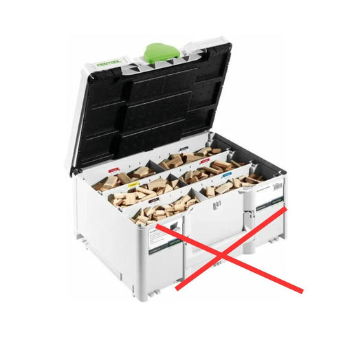 Assortiment de Domino FESTOOL 1060 BU en hêtre DS 4/5/6/8/10 + coffret SYSTAINER - Reconditionné - Drakare