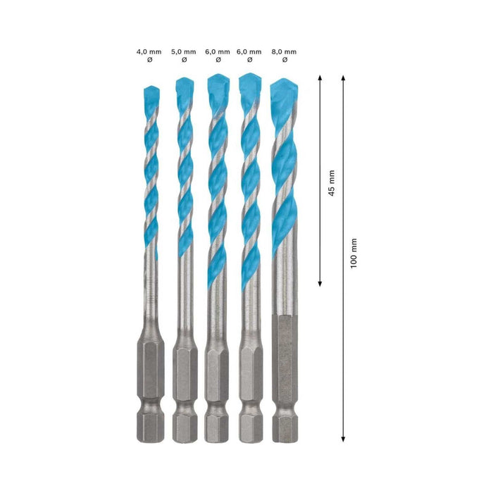 Coffret de forets multi-matériaux BOSCH EXPERT HEX-9 (5 pièces) - 4059952538785 - Déstockage - BAKZOKA