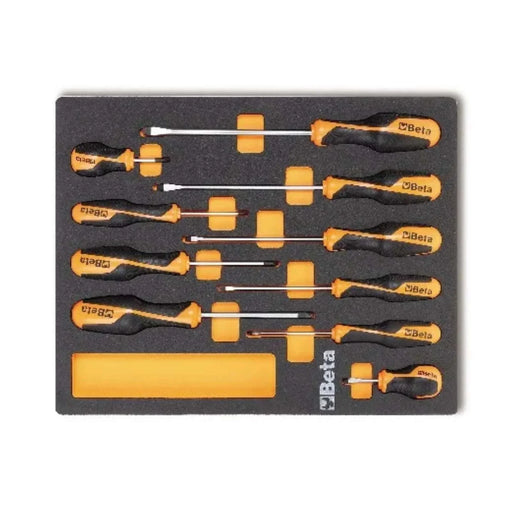 Coffret de tournevis BETA M208 Beta Grip + plateau thermoformé (10 pièces) - 024500208 - Déstockage - BAKZOKA