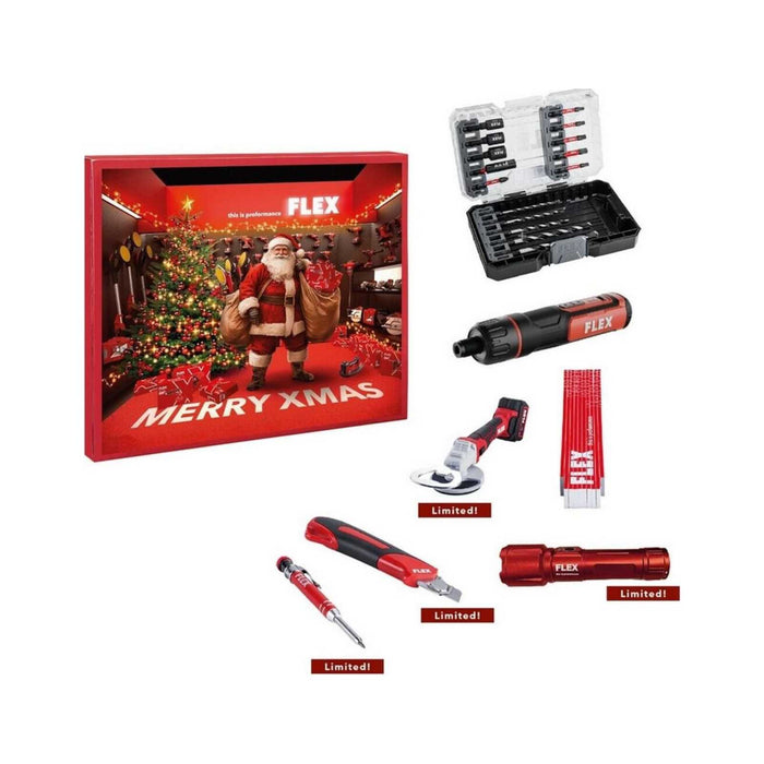 Coffret multi-outils FLEX Calendrier de l'Avent 24 accessoires - 534227 - Déstockage