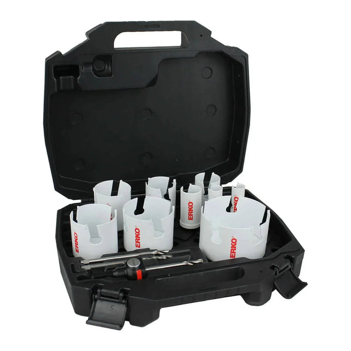 Coffret trépan carbure multimatériaux ERKO 22-102mm (13 pièces) - 47900A-EZC - Déstockage - BAKZOKA
