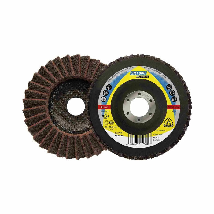 Disque à lamelles KLINGSPOR SMT 800 Grain moyen 125 x 22,23 m (5 pièces) - 278499 - Déstockage - BAKZOKA