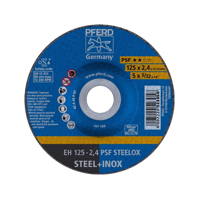 Disque à tronçonner à moyeu déporté PFERD PSF STEELOX Ø125mm (25 pièces) - 61720326 - Déstockage