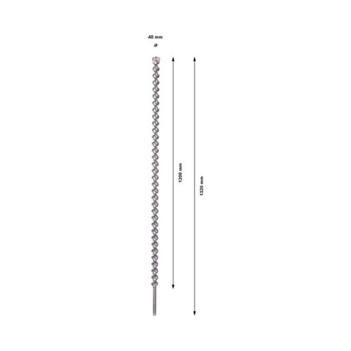 Foret béton SDS-Max-7 BOSCH 40x1200x1320mm (1 pièce) - 2608586805 - Déstockage - BAKZOKA