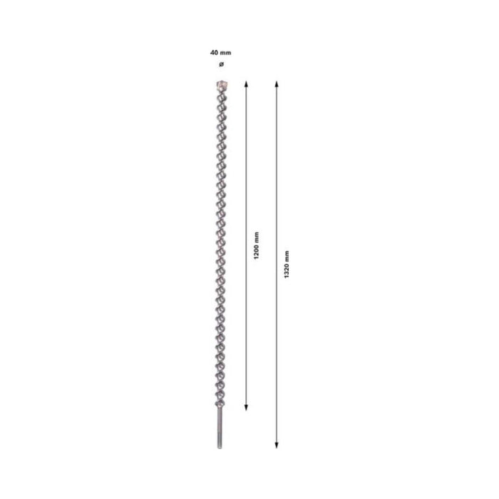 Foret béton SDS-Max-7 BOSCH 40x1200x1320mm (1 pièce) - 2608586805 - Déstockage - BAKZOKA