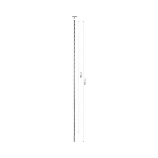 Foret béton SDS-Plus BOSCH 7X Expert 4 taillants 10x950x1000mm (1 pièce) - 2608900104 - Déstockage - BAKZOKA