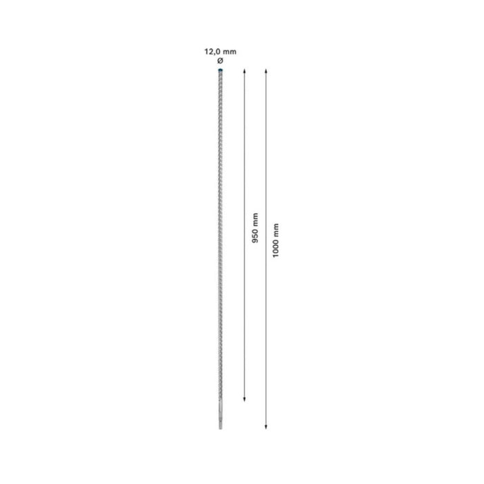 Foret béton SDS-Plus BOSCH 7X Expert 4 taillants 12x950x1000mm (1 pièce) - 2608900115 - Déstockage - BAKZOKA