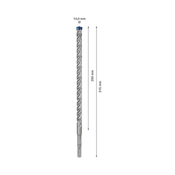 Foret béton SDS-Plus BOSCH 7X Expert 4 taillants 14x250x315mm (1 pièce) - 2608900122 - Déstockage - BAKZOKA