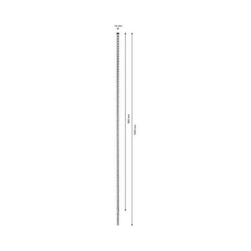Foret béton SDS-Plus BOSCH 7X Expert 4 taillants 14x950x1000mm (1 pièce) - 2608900126 - Déstockage - BAKZOKA