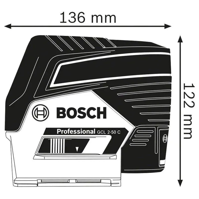 Laser à ligne et points BOSCH PRO GCL 2-50 C + RM3 + télécommande + coffret L-BOXX - Reconditionné - BAKZOKA