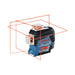 Laser lignes BOSCH PRO 12V (1x 2Ah) 3 plans 30m + coffret L-BOXX GLL 3-80 C - Déstockage - BAKZOKA