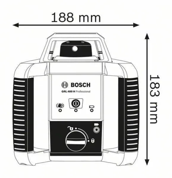 Laser rotatif BOSCH PRO GRL 400 H + coffret - Reconditionné - BAKZOKA