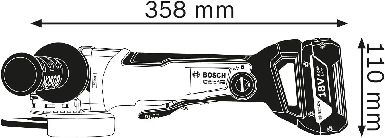 Meuleuse d'angle BOSCH PRO GWX 18V-10 PC X-LOCK Ø125mm + coffret L-BOXX - 06017B0700 - Reconditionné - BAKZOKA