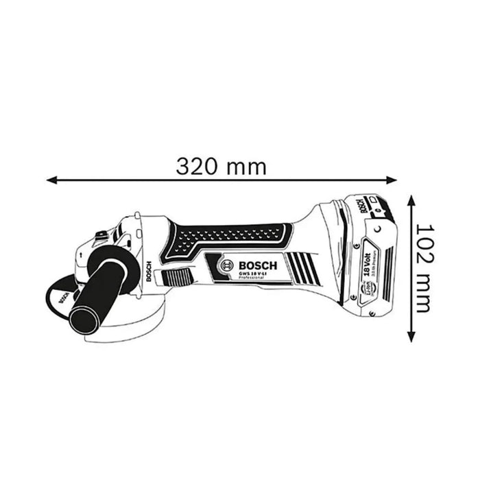 Meuleuse d'angle BOSCH PRO GWS 18-125 V-LI Ø125mm - 060193A307 - Déstockage - BAKZOKA