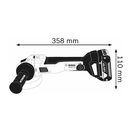 Meuleuse d'angle BOSCH PRO GWS 18V-10C Ø125mm + coffret L-BOXX - 06019G310B - Déstockage - Drakare