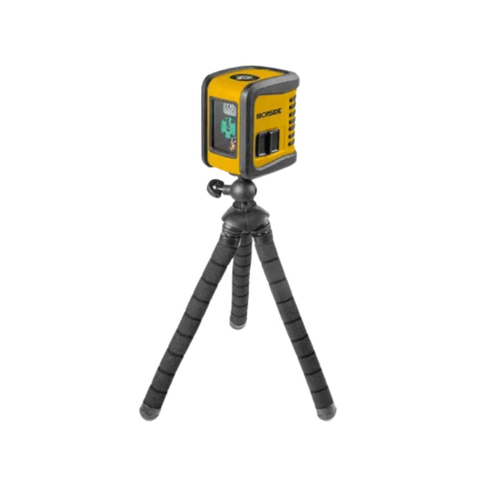Niveau laser croix vert IRONSIDE portée 20m ±0,4mm/m + trépied - Déstockage - BAKZOKA
