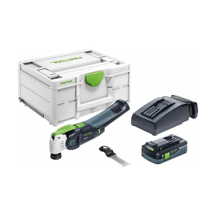 Outil multifonctions FESTOOL Vecturo OSC 18 Li 4,0 EI-Plus avec chargeur + coffret SYSTAINER - 576595 - Déstockage - BAKZOKA
