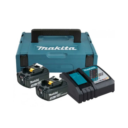 Pack 2 batteries + 1 chargeur MAKITA BL1830B + DC18RC + coffret MAKPAC - 197952-5 - Déstockage - BAKZOKA