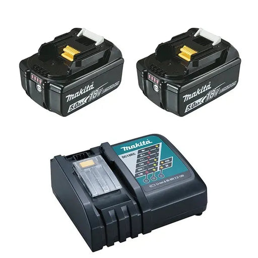 Pack 2 batteries + 1 chargeur MAKITA BL1850B + DC18RC - Déstockage - BAKZOKA