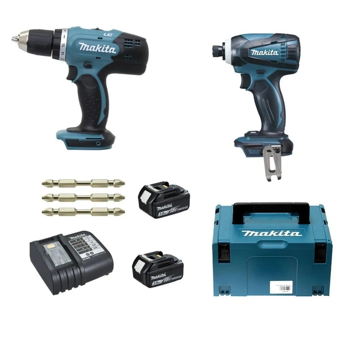 Pack 2 outils MAKITA DLX2022SJ3 LXT avec accessoires + coffret MAKPAC - Déstockage - BAKZOKA