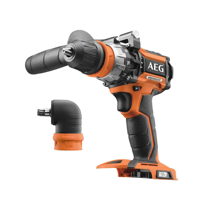 Perceuse visseuse à percussion AEG 18V Li-Ion (2x 5Ah) avec renvoi d'angle 75Nm + coffret BSB18CBL-502C - Déstockage - BAKZOKA