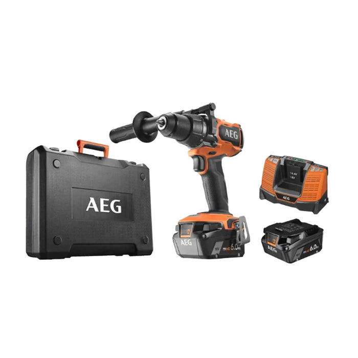 Perceuse visseuse à percussion AEG 18V Li-Ion (2x 6Ah) Brushless 13mm 141Nm BSB18BL-602K - Reconditionné - BAKZOKA