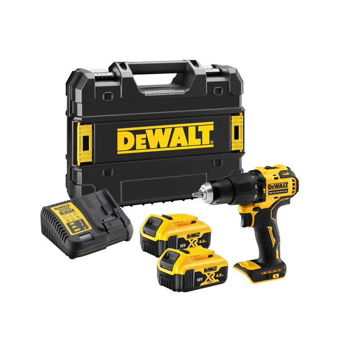 Perceuse visseuse à percussion DEWALT 18V Li-Ion (2x 4Ah) XR + coffret TSTAK DCD709M2T-QW - Déstockage - BAKZOKA