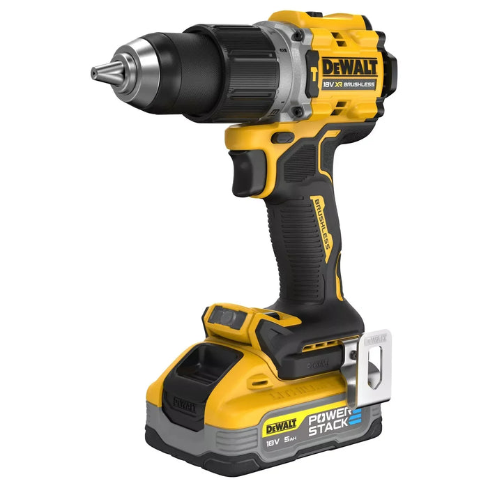 Perceuse visseuse à percussion DEWALT 18V Li-Ion (2x 5Ah) PowerStack XR + coffret TSTAK DCD805H2T-QW - Déstockage - BAKZOKA