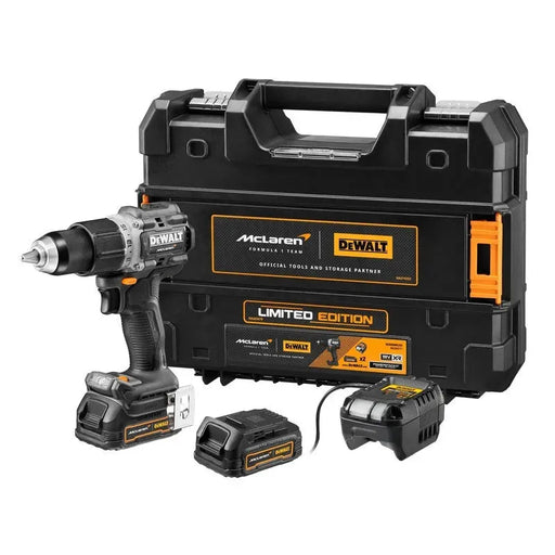 Perceuse visseuse à percussion DEWALT DCD85ME2GT XR McLaren + coffret TSTAK - Déstockage - Drakare