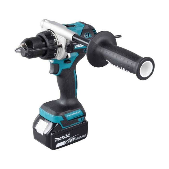 Perceuse visseuse à percussion MAKITA 18V Li-Ion (2x 5Ah) LXT 130Nm + coffret MAKPAC DHP486RTJ - Déstockage - BAKZOKA