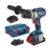 Perceuse visseuse BOSCH PRO 18V Li-Ion (2x 4Ah) ProCORE 110Nm + mallette GSR 18V-110 C - Reconditionné - BAKZOKA