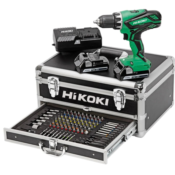 Perceuse visseuse HIKOKI KC18DJLFZ + 100 accessoires + coffret alu - Déstockage - BAKZOKA