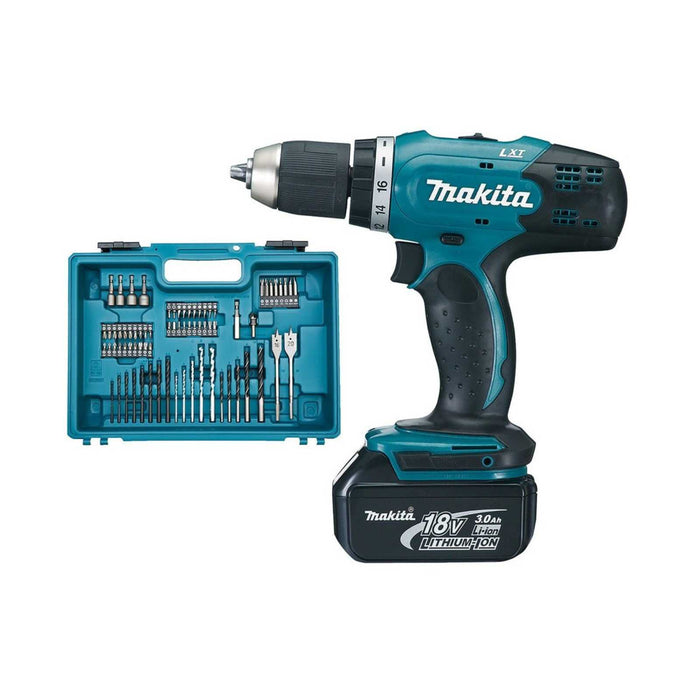 Perceuse visseuse MAKITA 18V Li-Ion (2x 3Ah) 42Nm + mallette DDF453RFX1 - Déstockage - BAKZOKA