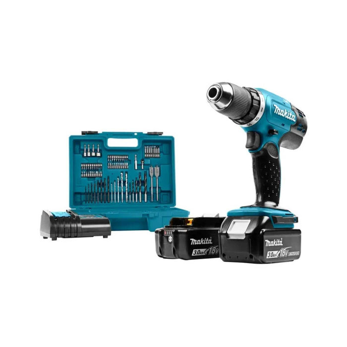 Perceuse visseuse MAKITA 18V Li-Ion (2x 3Ah) + coffret DDF453SFX1 - Déstockage - BAKZOKA