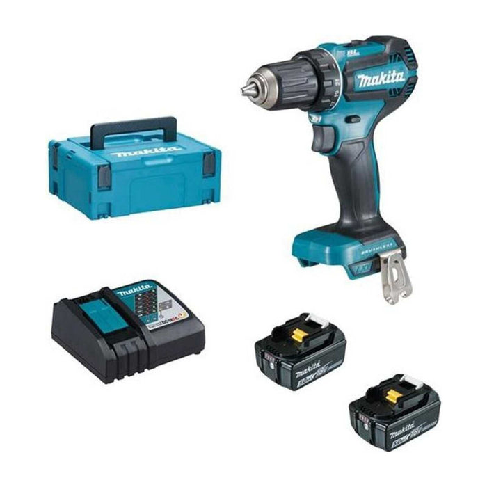 Perceuse visseuse MAKITA 18V Li-Ion (2x 5Ah) LXT + coffret MAKPAC DDF485RTJ - Déstockage - BAKZOKA
