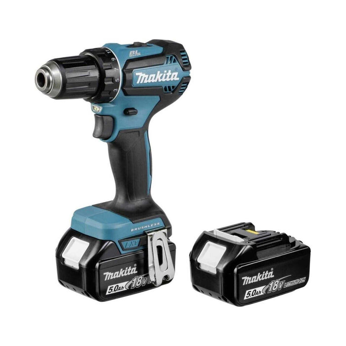 Perceuse visseuse MAKITA 18V Li-Ion (2x 5Ah) LXT + coffret MAKPAC DDF485RTJ - Déstockage - BAKZOKA