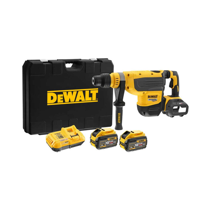 Perforateur burineur DEWALT 54V Li-Ion (2x 3Ah) SDS-Max FlexVolt XR 13.3J + mallette DCH733X2-QW - Déstockage - BAKZOKA