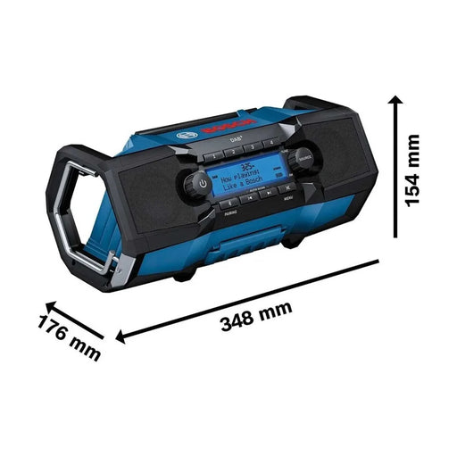 Radio de chantier BOSCH PRO GPB 18V-2 SC secteur & batterie FM/AM - DAB+ - Bluetooth - 06014A3100 - Déstockage - Drakare