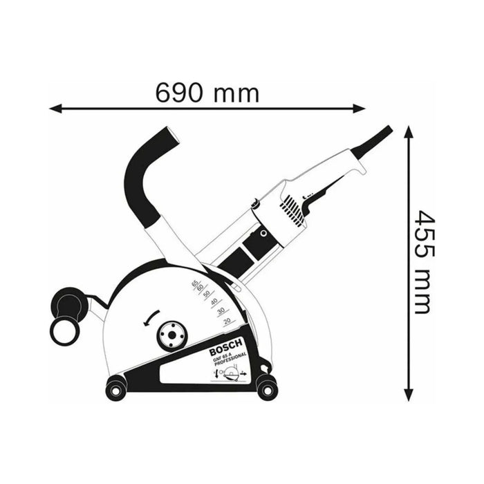 Rainureuse à béton BOSCH PRO GNF 65 A Ø230mm + coffret - 0601368765 - Occasion - BAKZOKA