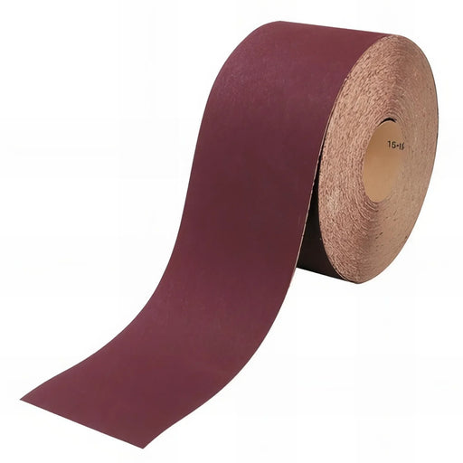 Rouleau de papier abrasif LEMAN Corindon Brun pour bois et métal Grain 100 120 mm x 25 m - 8212010 - Déstockage - BAKZOKA
