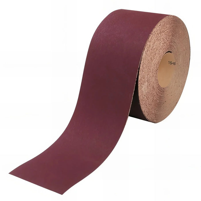 Rouleau de papier abrasif LEMAN Corindon Brun pour bois et métal Grain 120 120 mm x 25 m - 8212012 - Déstockage - BAKZOKA