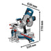 Scie à onglets radiale BOSCH PRO GCM 18V-216 BITURBO Ø216mm - 0601B41000 - Déstockage - BAKZOKA