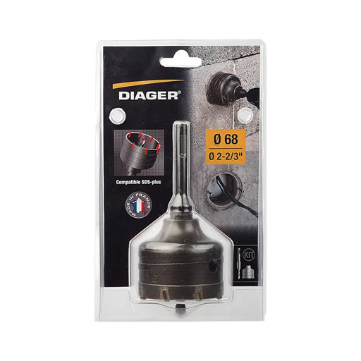 Scie trépan carbure DIAGER SDS-Plus Ø68mm - 326CD068 - Déstockage - Drakare