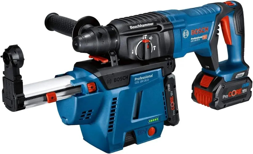 Système d'aspiration de poussière BOSCH PRO GDE 18V-26 D pour marteau rotatif Bosch GBH - 1600A01TX0 - Reconditionné - Drakare
