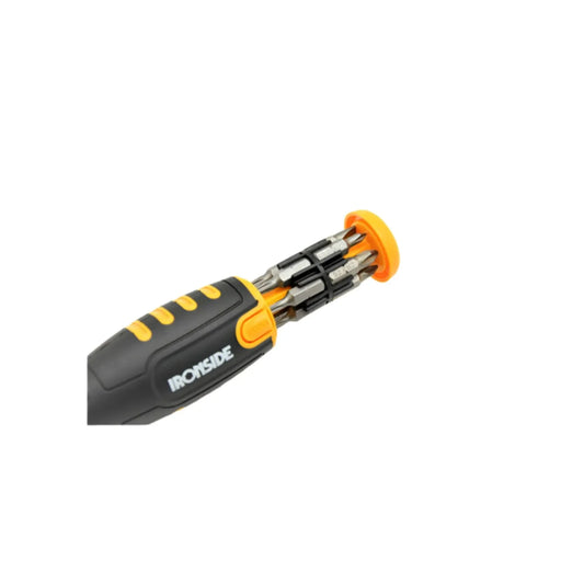 Tournevis à cliquet magnétique IRONSIDE + 12 embouts - 9715555 - Déstockage - BAKZOKA