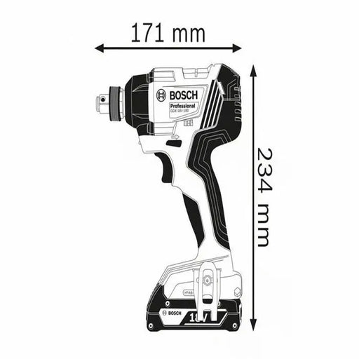Visseuse à chocs BOSCH PRO GDX 18V-180 + coffret L-BOXX - 6019G5202 - Déstockage - BAKZOKA