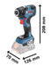 Visseuse à chocs BOSCH PRO GDR 18V-200 C + coffret L-BOXX - 06019G4102 - Déstockage - BAKZOKA