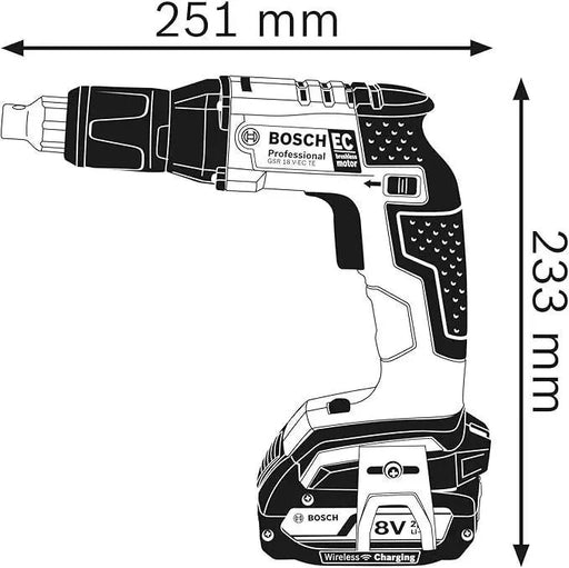 Visseuse plaquiste BOSCH PRO GSR 18 V-EC TE + coffret L-BOXX - 06019C8004 - Reconditionné - BAKZOKA